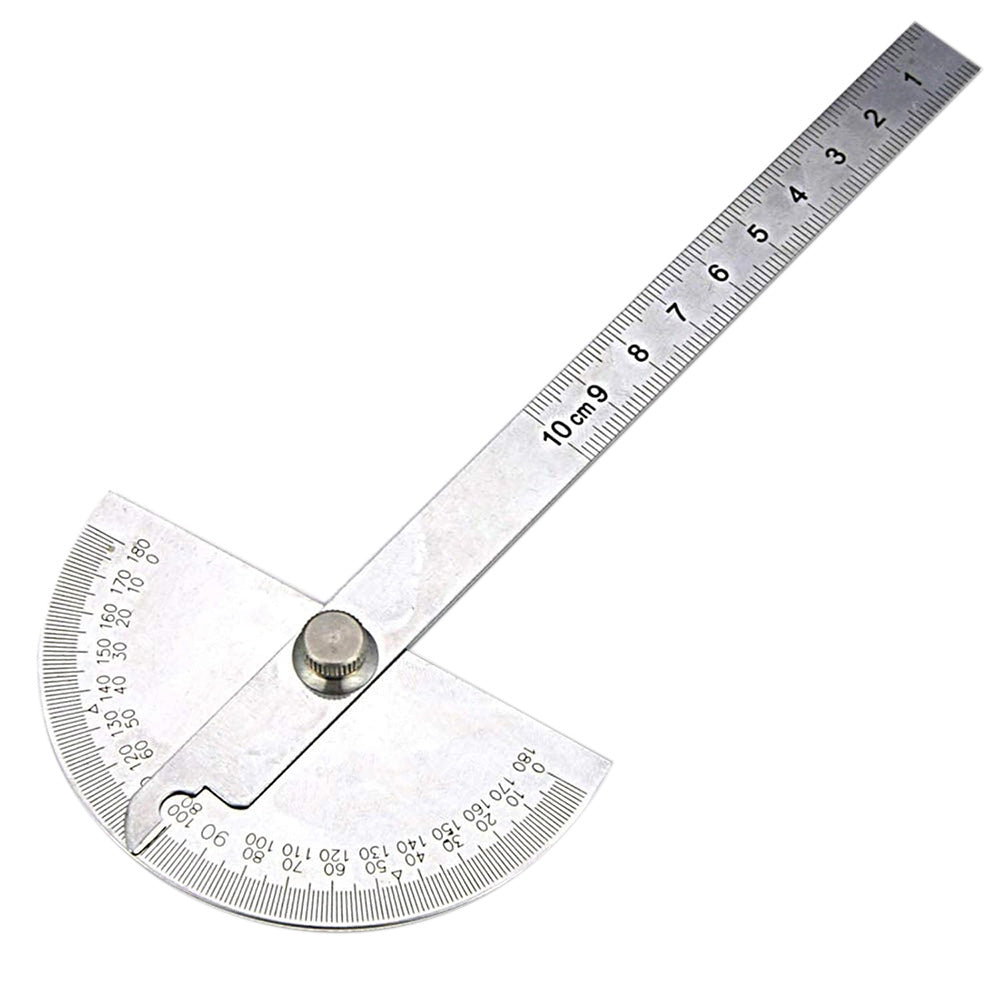 Stainless Steel Angle Protractor 0-180 Degree Gauge for Woodworking-Style 2