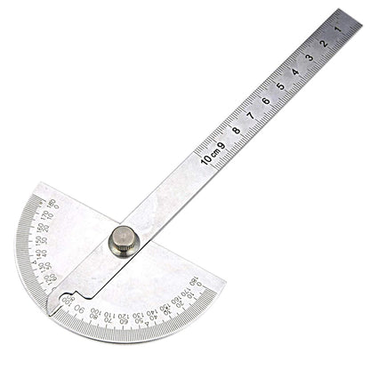Stainless Steel Angle Protractor 0-180 Degree Gauge for Woodworking-Style 2