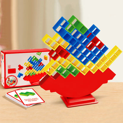 48PCS Tetra Tower Balance Stacking Blocks Game for Adults and Kids