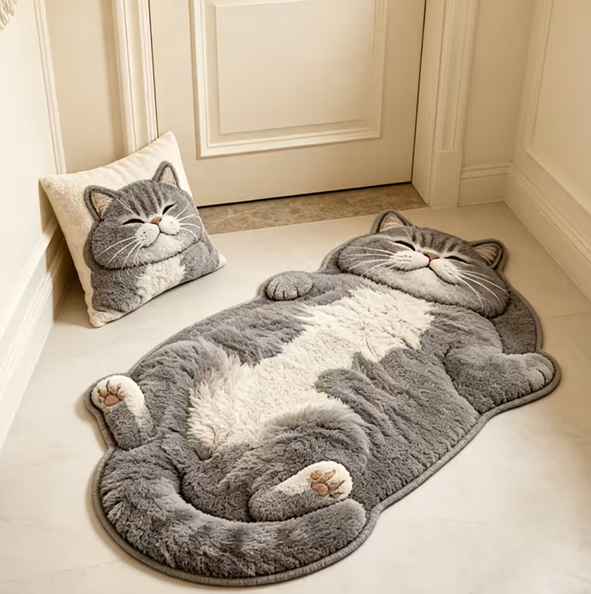 Cat Door Mat Diatom Mud Absorbent Bathroom Mat