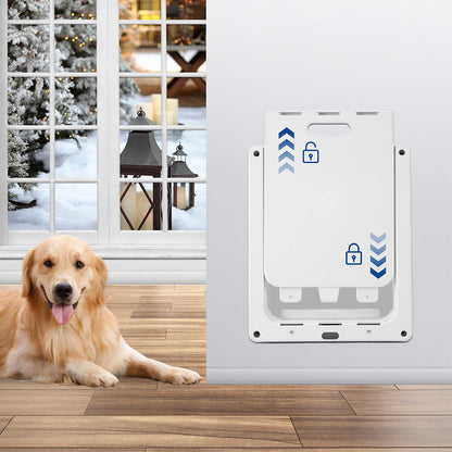 Pet Door for Cats & Dogs with Locking Panel Secure Indoor Outdoor Access