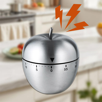 Stainless Steel Kitchen Timer Mechanical Apple Timer
