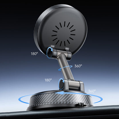 15W Magnetic Car Charger Vacuum Suction Foldable Phone Mount for Dashboard