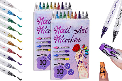 20 Piece Nail Art Pens Set