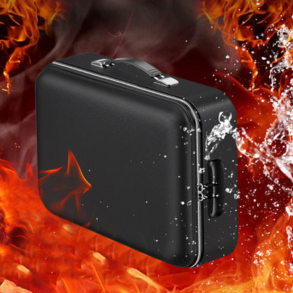 Fireproof Document Box ââ‚?Hard Case File Organizer with Mechanical Lock
