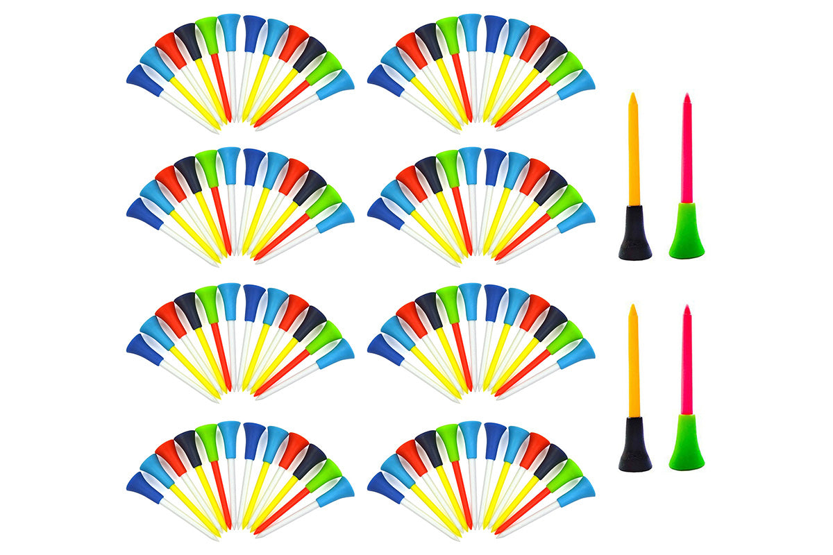 100Pcs 83mm Rubber Golf Tees for Reducing Spin and Improving Accuracy