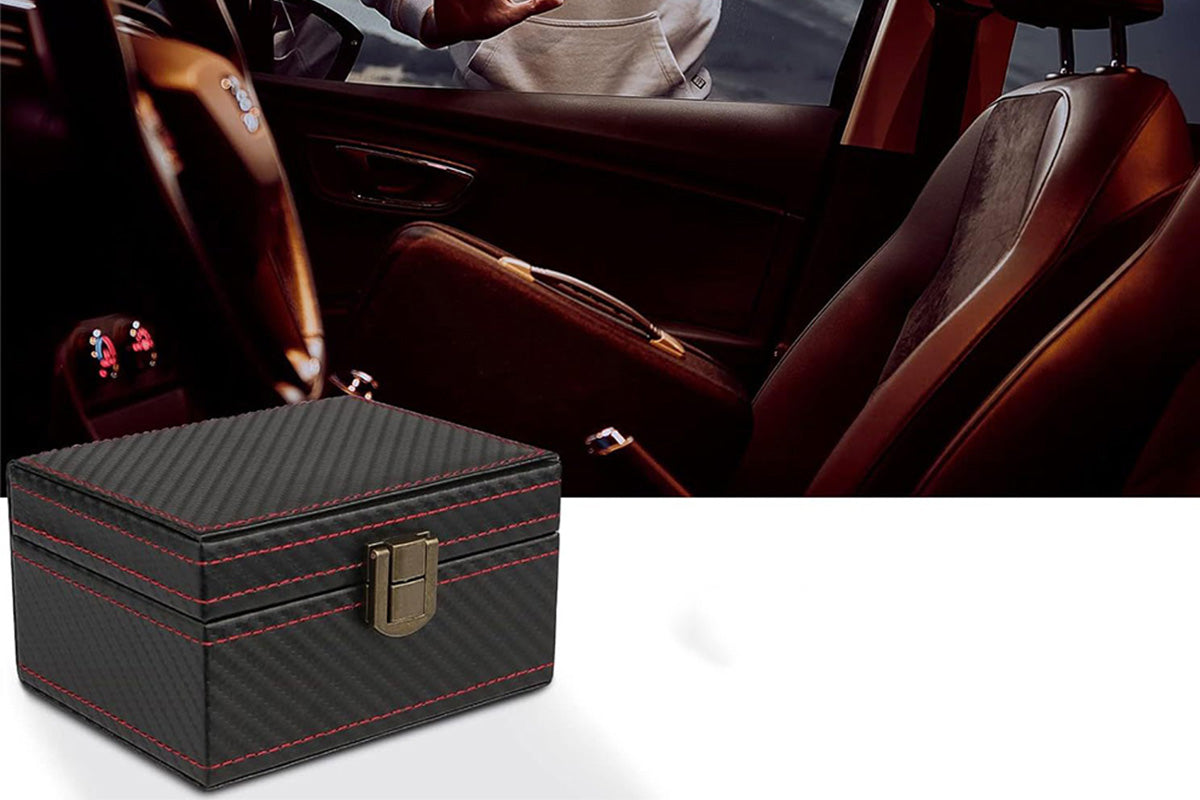 Key Fob Protector with Two Car Key Bags Anti Theft RFID Box