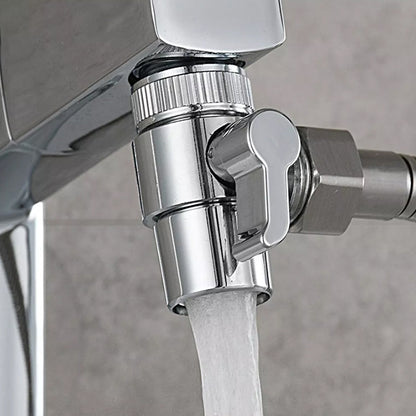 Switch Faucet Adapter 2-Way Tee Connector Water Tap Connector Diverter Valve Shower Arm Diverter