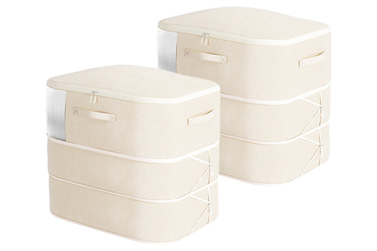 2Pcs Comforter Storage Bag 3-Layer Blanket Storage Bags Compression Organizer