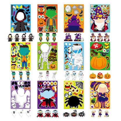 24 Pack Halloween Stickers in 12 Designs for Party Games