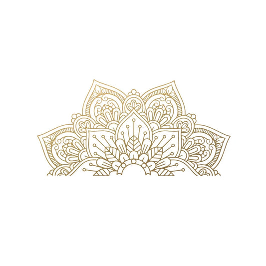 Half Mandala Decals Wall Sticker Home Rooms Yoga Art Decor Gold