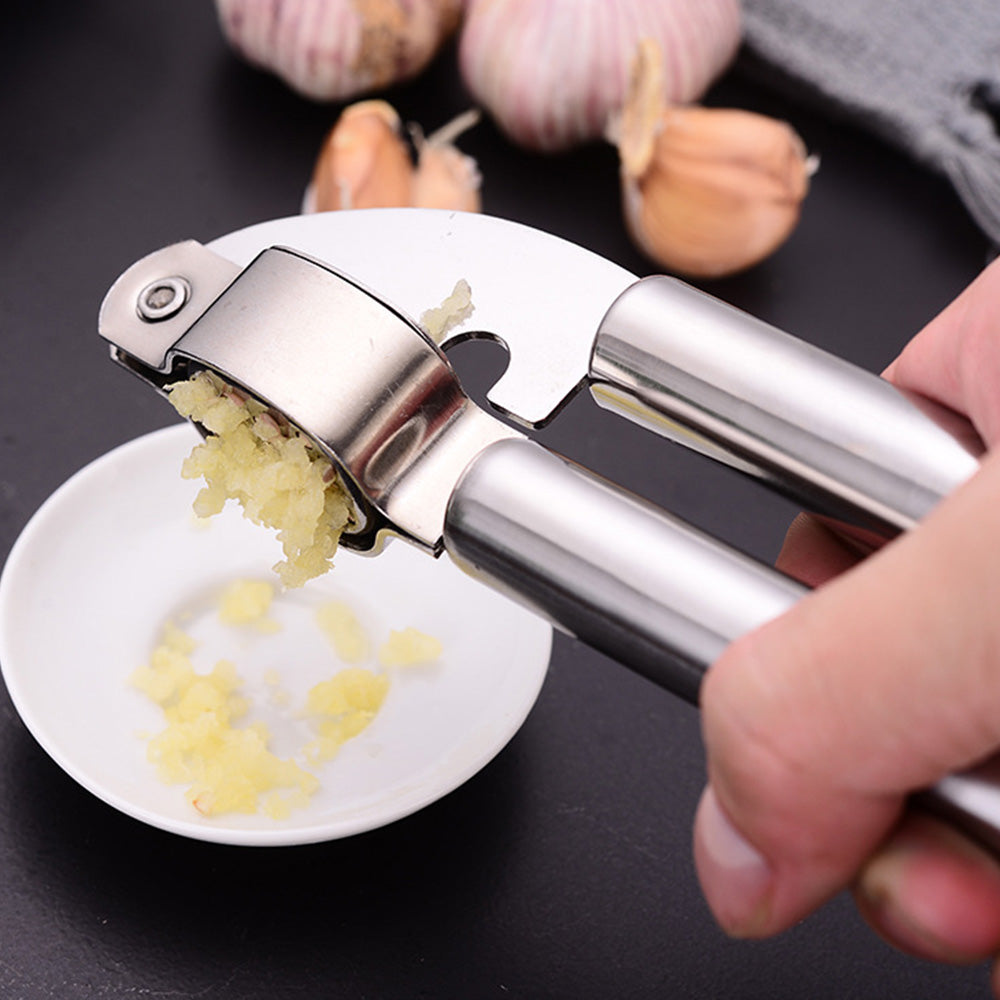Manual Stainless Steel Garlic Press Crusher for Home Kitchen Cooking