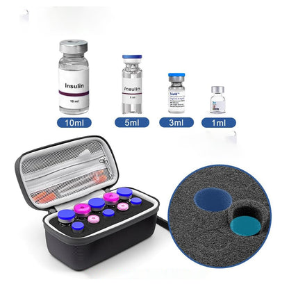 Insulin Vial Storage Case Waterproof Peptide Case for Fridge