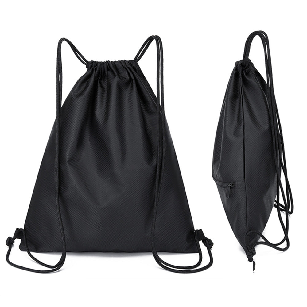 Drawstring Backpack Sport Gym Sackpack Lightweight Zipper Bag