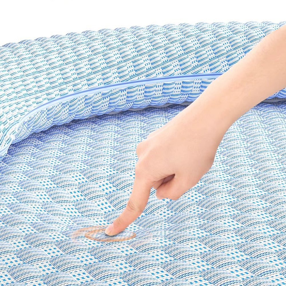 Washable Cooling Pet Bed with Removable Cover for Dogs and Cats-Blue