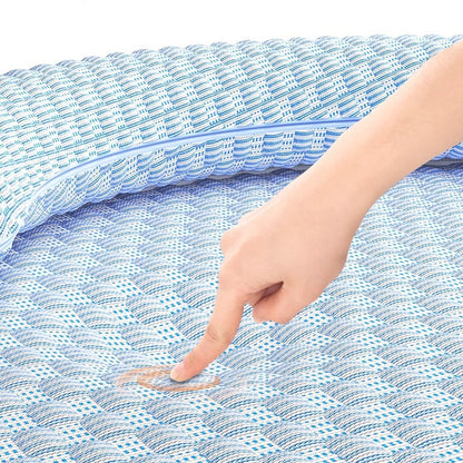 Washable Cooling Pet Bed with Removable Cover for Dogs and Cats-Blue