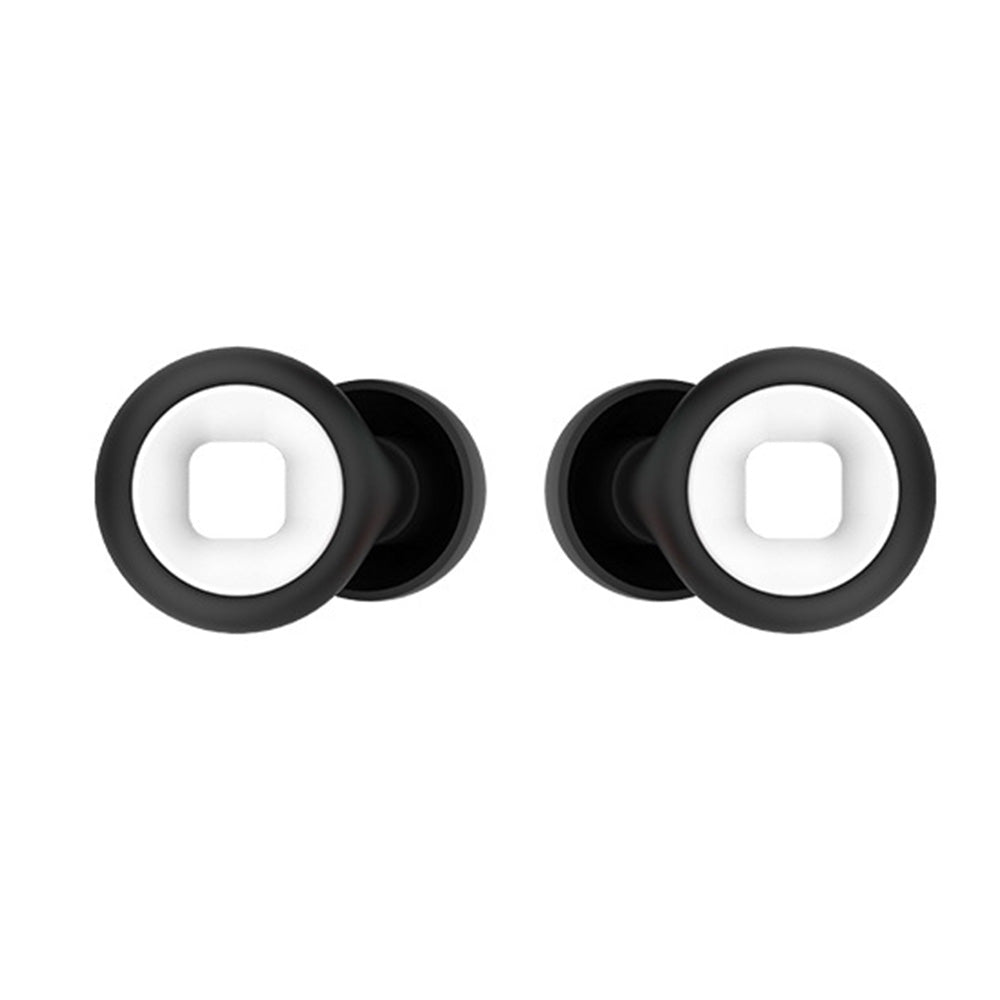 Pair of Reusable Soft Silicone Ear Plugs  Noise Cancelling Sleep Travel Earplugs Black