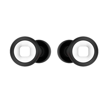 Pair of Reusable Soft Silicone Ear Plugs  Noise Cancelling Sleep Travel Earplugs Black