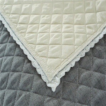 Soft Sofa Cover Quilted Sectional Couch Covers -Grey