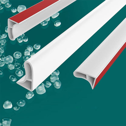 2Pcs Silicone Shower Splash Guard Curved Waterproof Strip