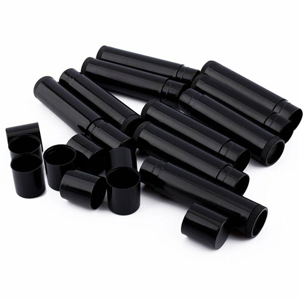 100 PCS  5g Twist Up Plastic Lipstick Containers -Black
