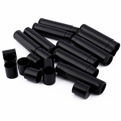 100 PCS  5g Twist Up Plastic Lipstick Containers -Black