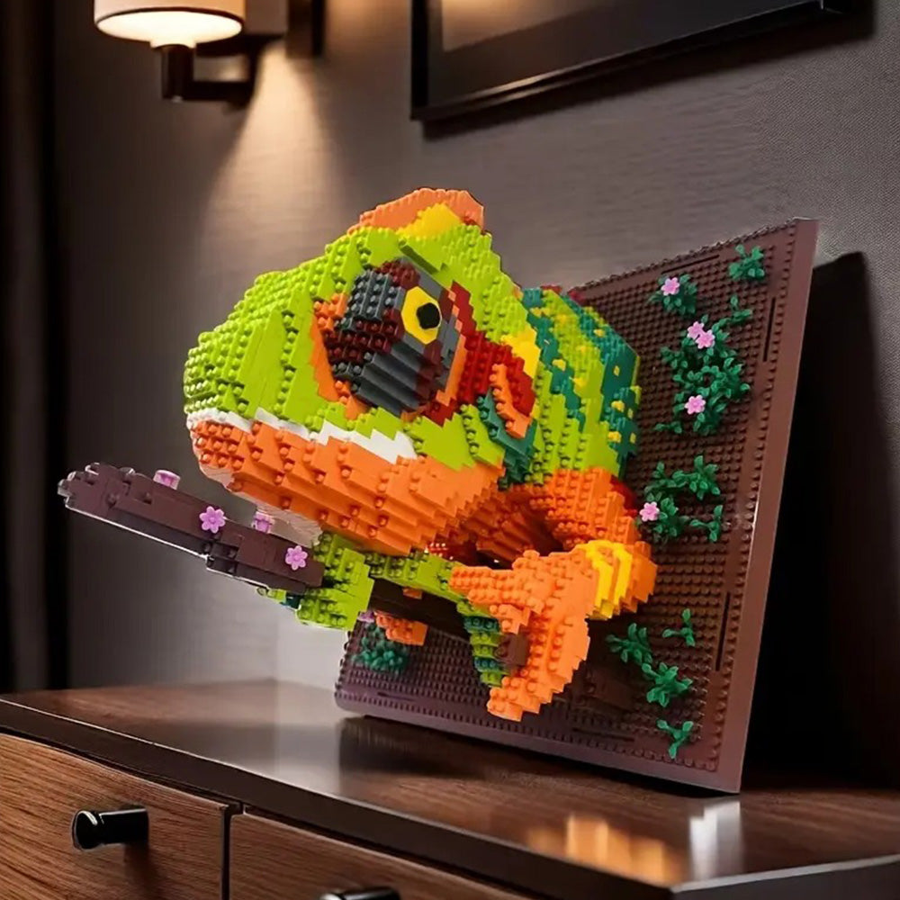 3D Animal Wall Art Building Blocks Creative DIY Home Decor for Kids Room Style 1