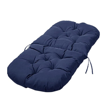 Solid Color Seat Cushion for Swivel Rocker Chair for Home Garden High Back Hammock  Navy