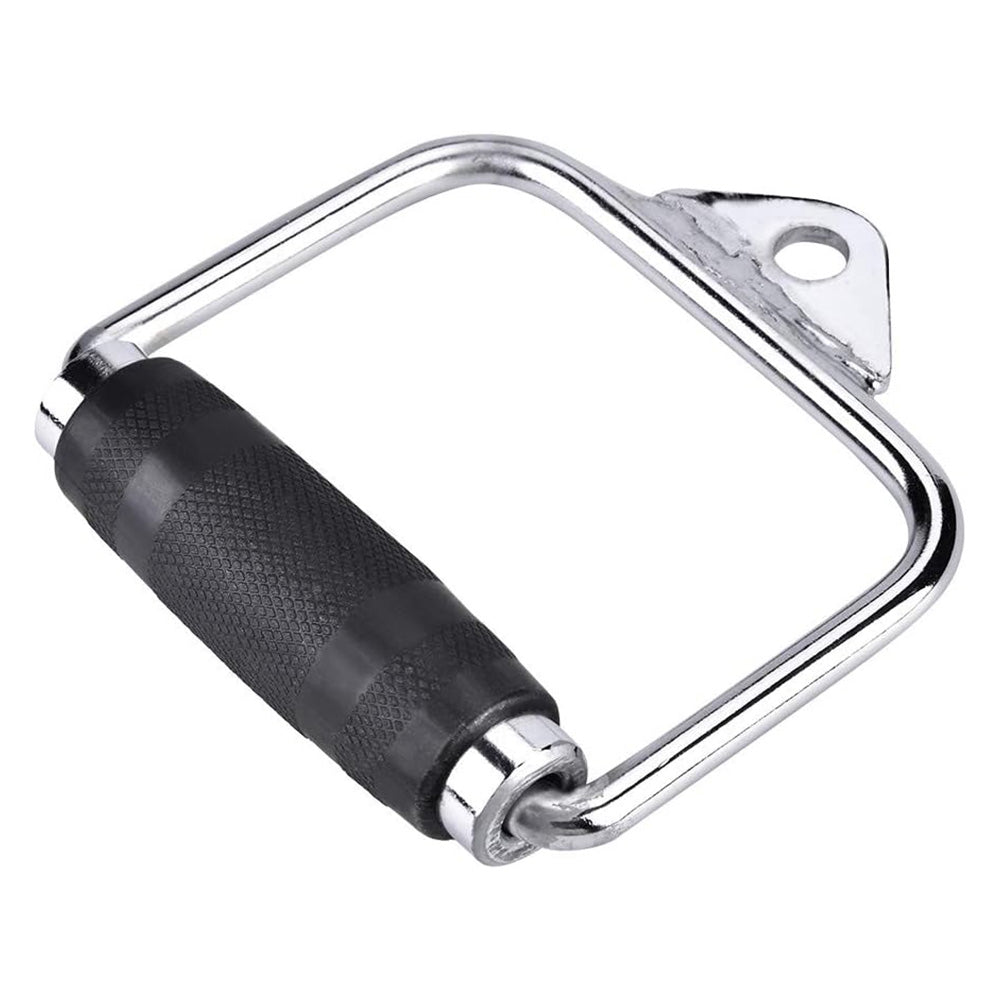 Single D Stirrup Handle with Rubber Grips for Cable Exercise Equipment
