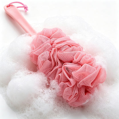 2Piece Long Handle Shower Bath Brush Set-Pink and Blue
