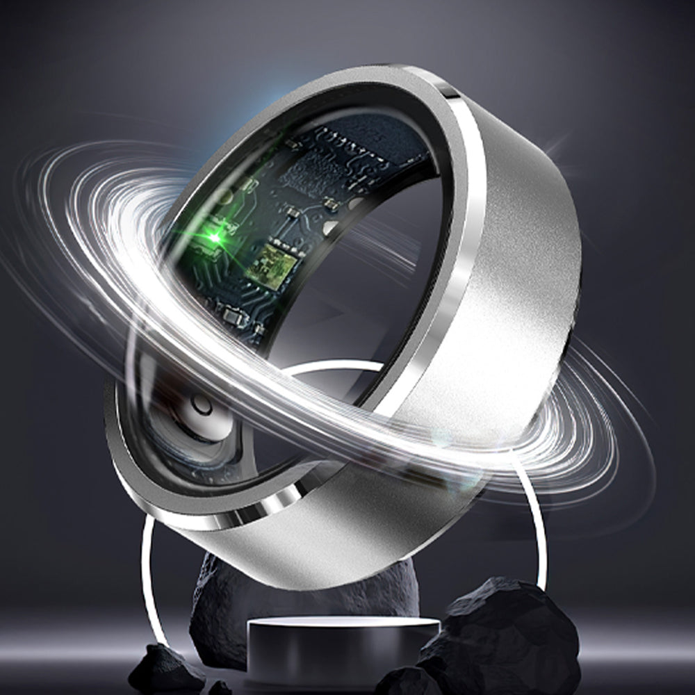 Gesture Control Smart Ring Waterproof Health Tracker - Silver