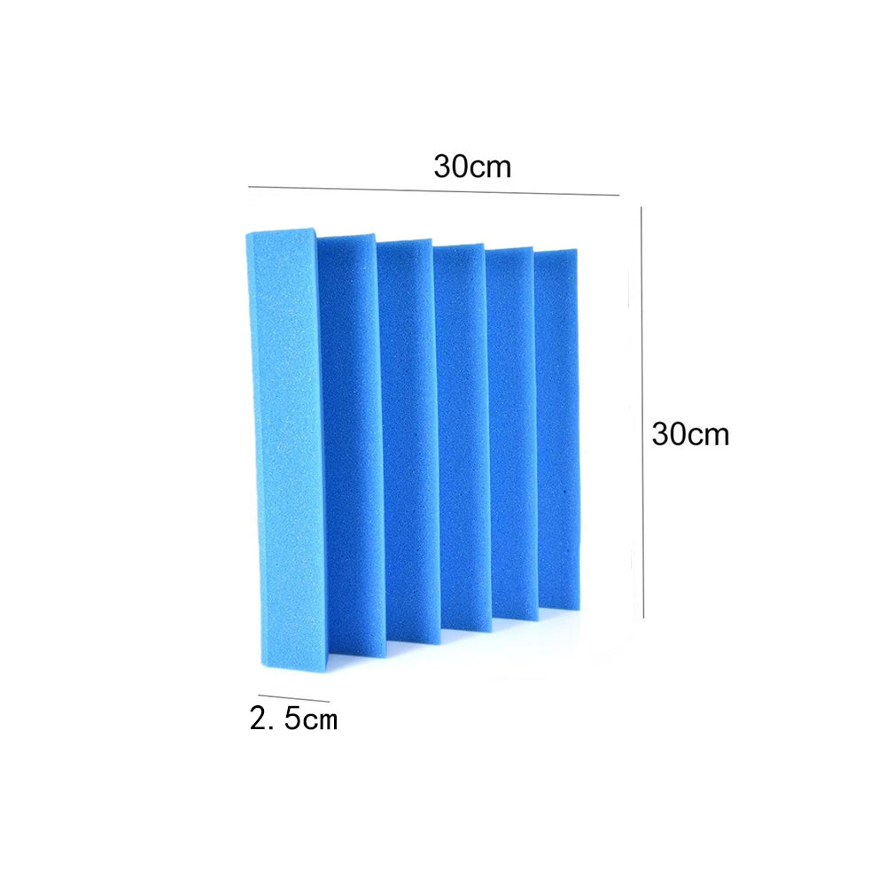 12 Pcs Set Studio Acoustic Foam Sound Absorbtion Proofing Panels Wedge Blue