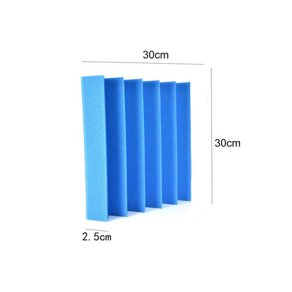 12 Pcs Set Studio Acoustic Foam Sound Absorbtion Proofing Panels Wedge Blue