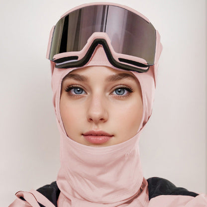 Winter Warm Face Mask Headgear Outdoor Sports Cap Pink
