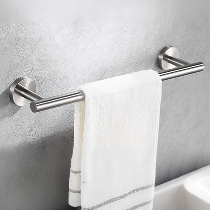 4 Pcs Bathroom Hardware Set Stainless Steel Wall Mounted Accessories-Silver
