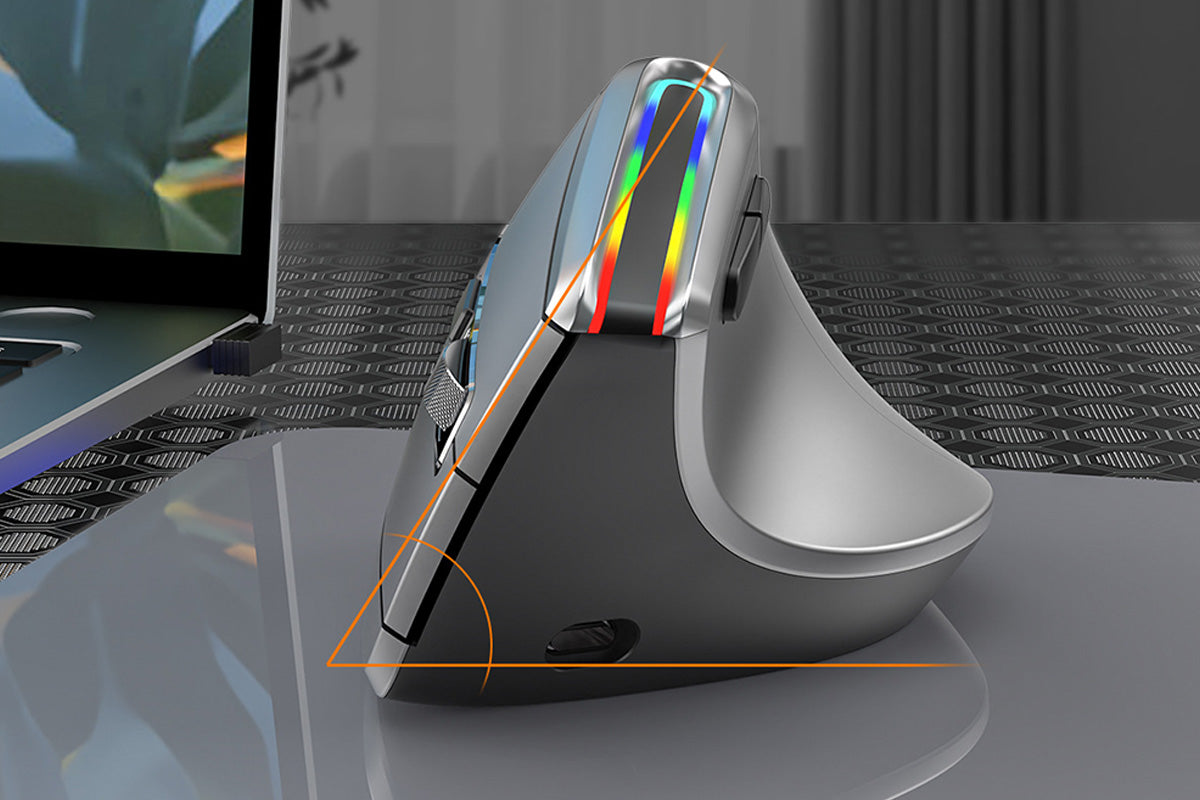 Ergonomic Vertical Mouse 2.4G RGB Wireless Optical Mouse for Computer PC