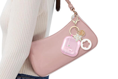 Earphones Case Compatible with Apple Airpods 4 Soft TPU Clear Earbuds Case-Pink