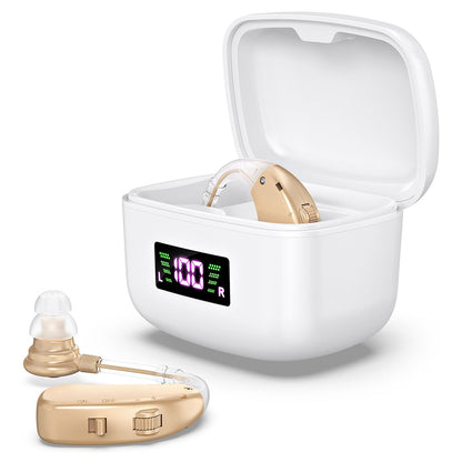 Rechargeable Hearing Aids Sound Amplifier with Noise Canceling Function for Weak Hearing Seniors