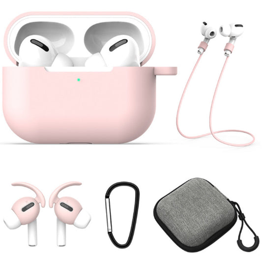 For Apple AirPods Case Cover Kit AirPod Earphone Protector Cover with Replacement Ear Tips Pink