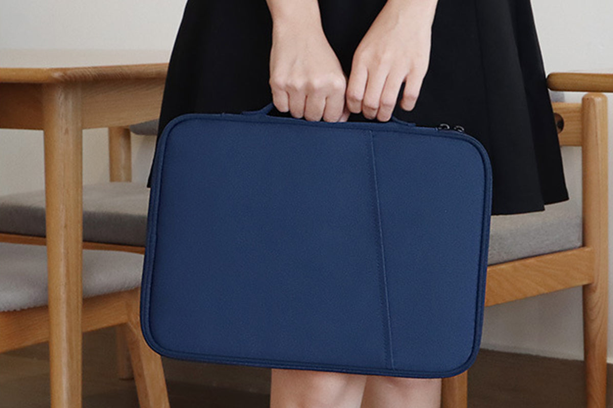 2Pcs Tablet Sleeve 10.8-13 inch Laptop Sleeve Protective Carrying Case Bag Travel Pouch-Blue