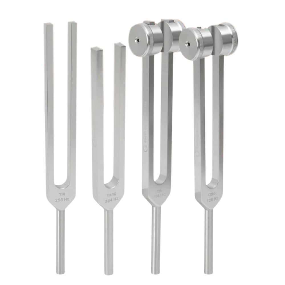 4Pcs Resonance Tuning Fork Set Sensory Tool for Yoga Meditation-Silver