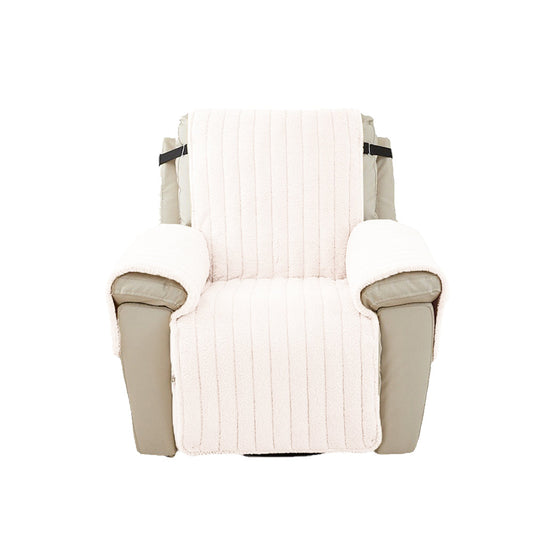 Home Plush Recliner Slipcover Armchair Cover for Recliner Chairs Furniture Beige