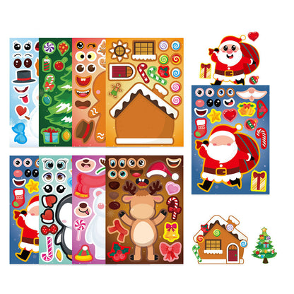 16Pcs Kids Christmas Stickers ¨C DIY Stocking Stuffers Crafts and Christmas Decorations
