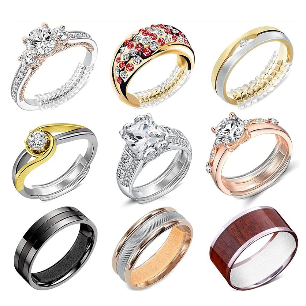 26Pcs Ring Sizers for Loose Rings Invisible Ring Guards Spacer Adjuster for Men and Women
