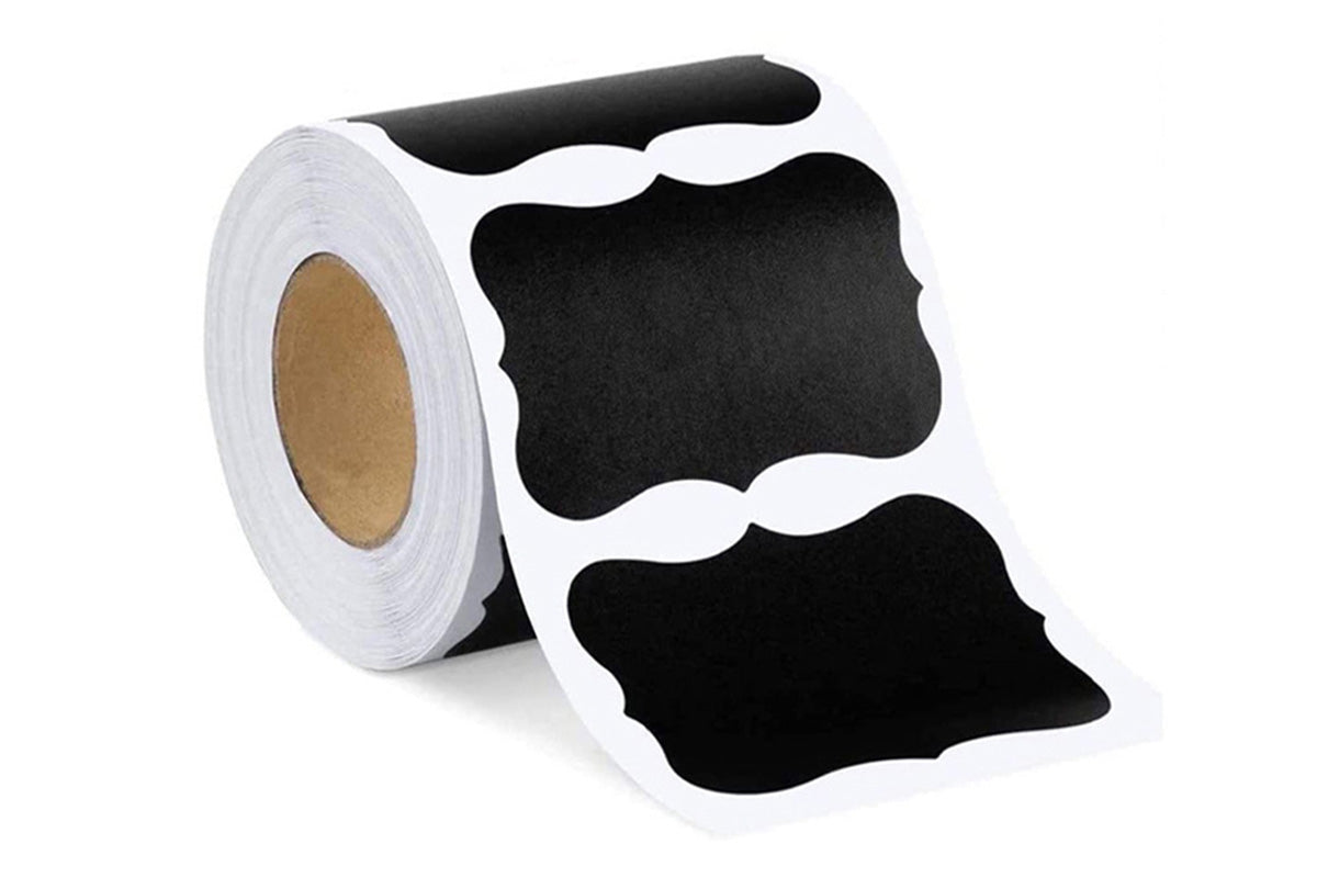 300 Water-Resistant Chalkboard Label Stickers