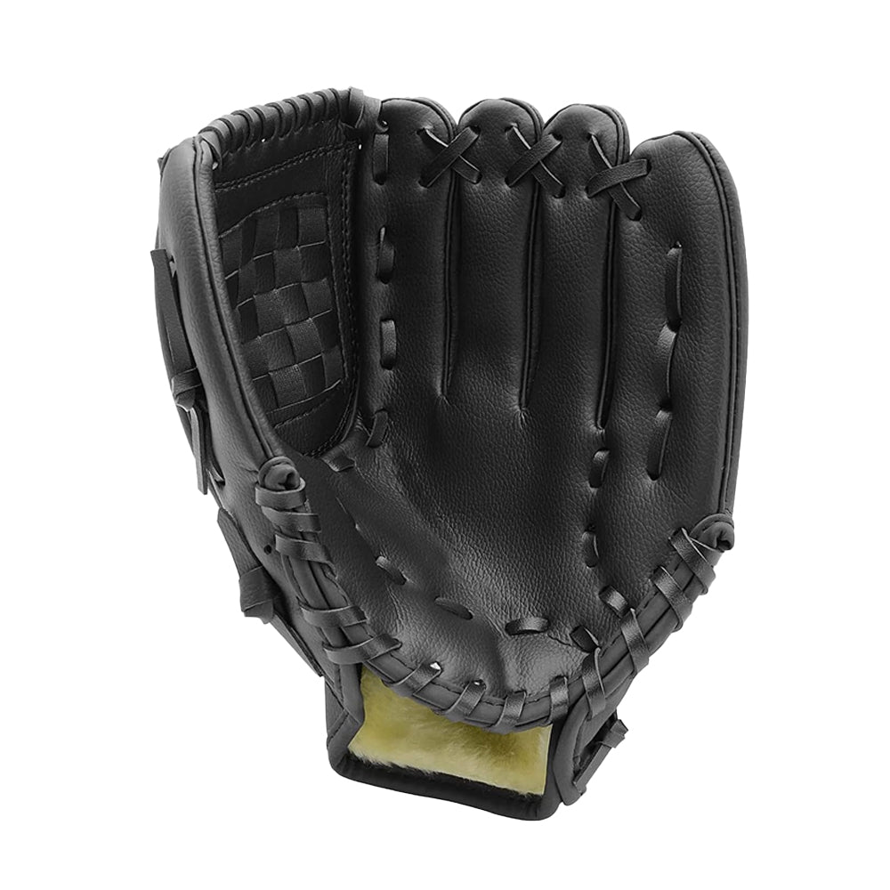 1X Baseball Glove Softball Training Mitt Left Hand Gloves for Children Adult Black