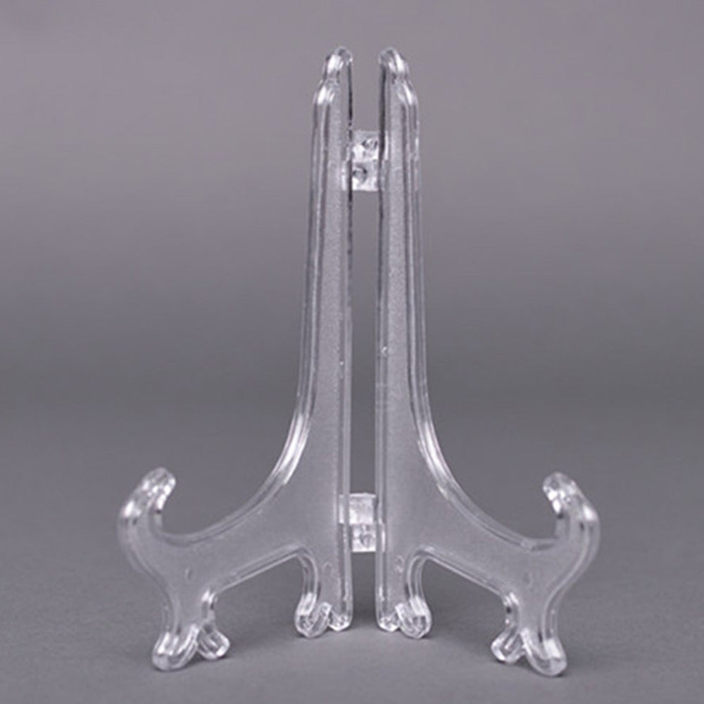 10 Pack Clear Adjustable Plate Display Easel Stands