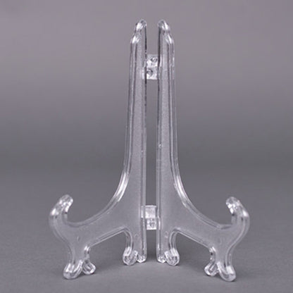 10 Pack Clear Adjustable Plate Display Easel Stands