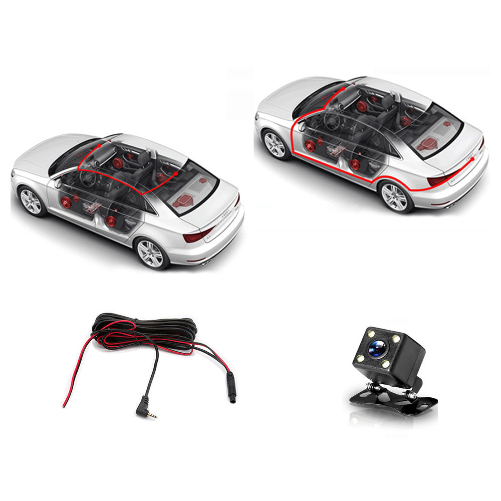 4-Channel Dash Cam 1080P Front Rear Left Right Dash Camera with Night Vision