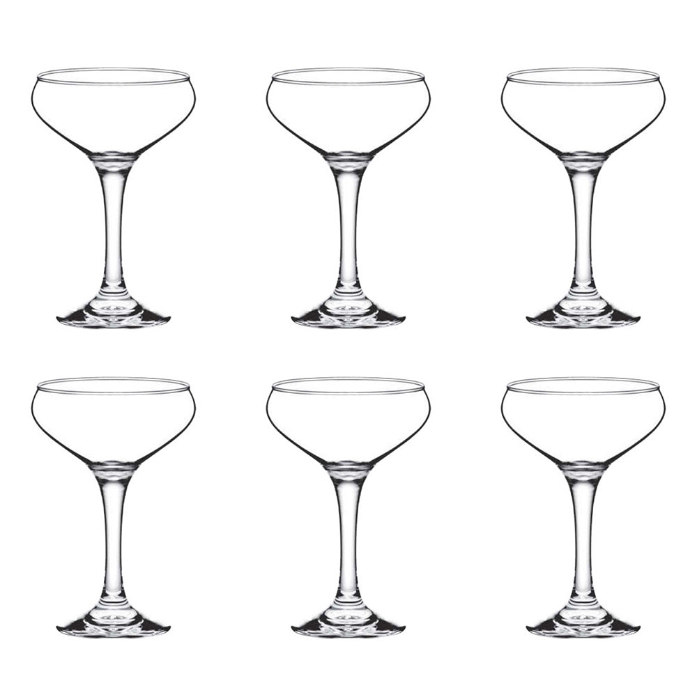 6Piece Martini Coupe Cocktail Glass Set 235ml